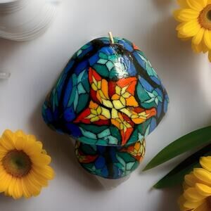 Vintage San Francisco Candle Company Millefiori Design Mushroom Candle Unused